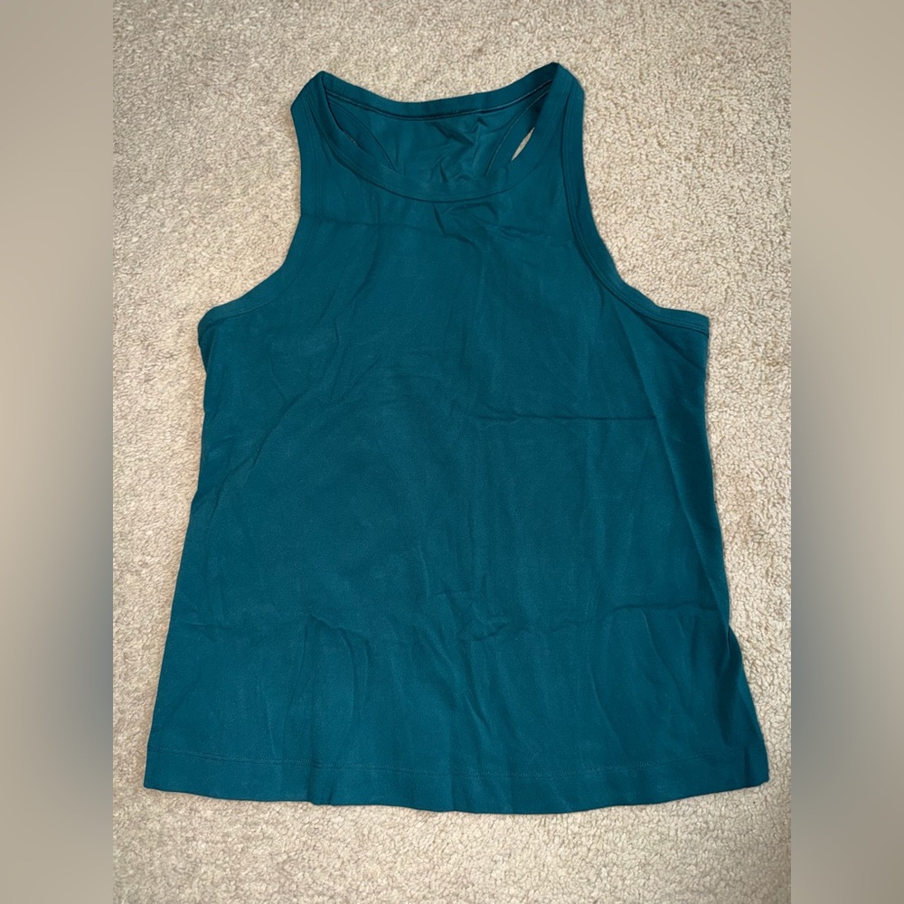 Lululemon Align Waist Length Racerback Tank. Storm Teal. Nulu Fabric. 8. NWOT